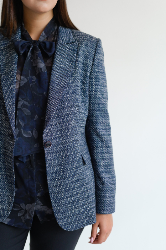 Жакет из твидовой ткани 